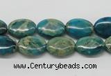 CDS17 16 inches 10*14mm oval dyed serpentine jasper beads wholesale