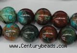 CDS189 15.5 inches 14mm round dyed serpentine jasper beads