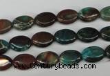 CDS205 15.5 inches 8*10mm oval dyed serpentine jasper beads
