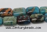 CDS23 16 inches 12*16mm rectangle dyed serpentine jasper beads wholesale