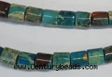 CDS254 15.5 inches 8*8mm tube dyed serpentine jasper beads