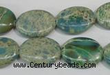 CDS274 15.5 inches 15*20mm oval dyed serpentine jasper beads