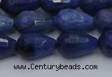 CDU214 15.5 inches 10*15mm faceted teardrop blue dumortierite beads