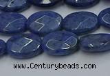 CDU217 15.5 inches 10*14mm faceted oval blue dumortierite beads