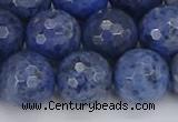 CDU326 15.5 inches 12mm faceted round blue dumortierite beads