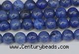 CDU340 15.5 inches 4mm round blue dumortierite beads wholesale