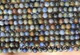CDU360 15.5 inches 4mm round sunset dumortierite beads wholesale