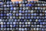 CDU400 15 inches 4mm faceted round dumortierite beads wholesale