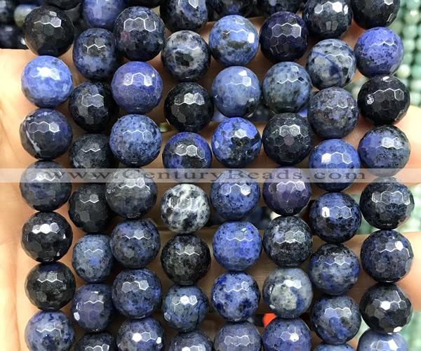 CDU404 15 inches 12mm faceted round dumortierite beads wholesale