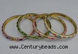 CEB114 6mm width gold plated alloy with enamel bangles wholesale