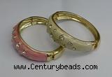 CEB125 16mm width gold plated alloy with enamel bangles wholesale