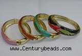 CEB128 16mm width gold plated alloy with enamel bangles wholesale