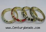 CEB134 16mm width gold plated alloy with enamel bangles wholesale