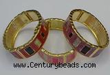 CEB166 20mm width gold plated alloy with enamel bangles wholesale