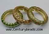 CEB174 20mm width gold plated alloy with enamel bangles wholesale