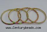 CEB76 5mm width gold plated alloy with enamel bangles wholesale