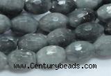 CEE28 15.5 inches 10*16mm faceted rice eagle eye jasper beads