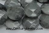 CEE38 15.5 inches 20mm faceted coin eagle eye jasper beads wholesale