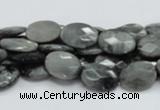 CEE51 15.5 inches 8*12mm faceted oval eagle eye jasper beads