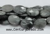 CEE52 15.5 inches 10*14mm faceted oval eagle eye jasper beads