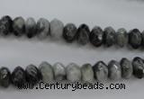 CEE67 15.5 inches 5*8mm faceted rondelle eagle eye jasper beads