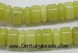 CEJ02 15.5 inches 5*14 & 8*14mm rondelle lemon jade beads wholesale