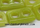 CEJ11 15.5 inches 25*40mm rectangle lemon jade beads wholesale