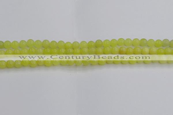 CEJ201 15.5 inches 6mm round lemon jade beads wholesale