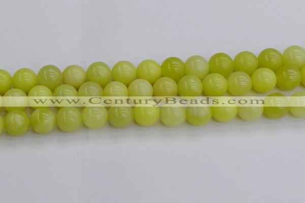 CEJ204 15.5 inches 12mm round lemon jade beads wholesale