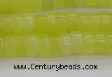 CEJ220 15.5 inches 3*6mm heishi lemon jade beads wholesale