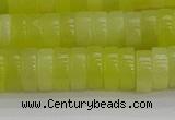 CEJ221 15.5 inches 3*8mm heishi lemon jade beads wholesale