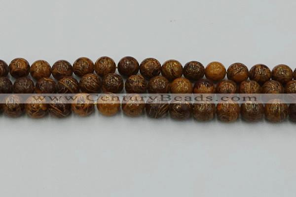 CEJ305 15.5 inches 14mm round elephant skin jasper beads wholesale