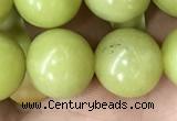 CEJ355 15.5 inches 14mm round lemon jade beads wholesale