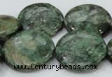 CEM04 15.5 inches 30mm flat round emerald gemstone beads wholesale