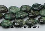 CEM06 15.5 inches 10*14mm flat teardrop emerald gemstone beads