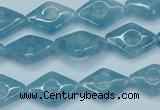 CEQ142 15.5 inches 10*14mm diamond blue sponge quartz beads