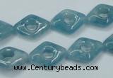 CEQ143 15.5 inches 12*16mm diamond blue sponge quartz beads