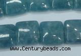 CEQ164 15.5 inches 16*16mm square blue sponge quartz beads