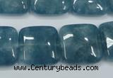 CEQ166 15.5 inches 20*20mm square blue sponge quartz beads