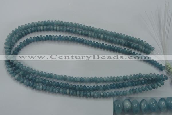 CEQ22 15.5 inches 4*6mm rondelle blue sponge quartz beads