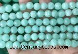 CEQ312 15.5 inches 8mm faceted round green sponge quartz beads