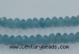 CEQ32 15.5 inches 4*6mm faceted rondelle blue sponge quartz beads