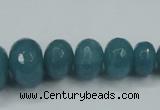 CEQ40 6*10mm - 15*20mm faceted rondelle blue sponge quartz beads