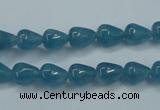 CEQ43 15.5 inches 7*9mm teardrop blue sponge quartz beads