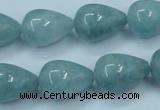 CEQ47 15.5 inches 13*18mm teardrop blue sponge quartz beads