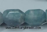 CEQ90 15.5 inches 18*25mm faceted nuggets blue sponge quartz beads