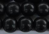 CEY08 15.5 inches 18mm round black ebony wood beads wholesale