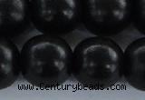 CEY09 15.5 inches 20mm round black ebony wood beads wholesale