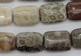 CFA222 15.5 inches 13*18mm rectangle chrysanthemum agate beads