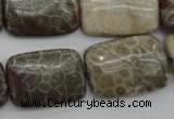 CFA224 15.5 inches 18*25mm rectangle chrysanthemum agate beads